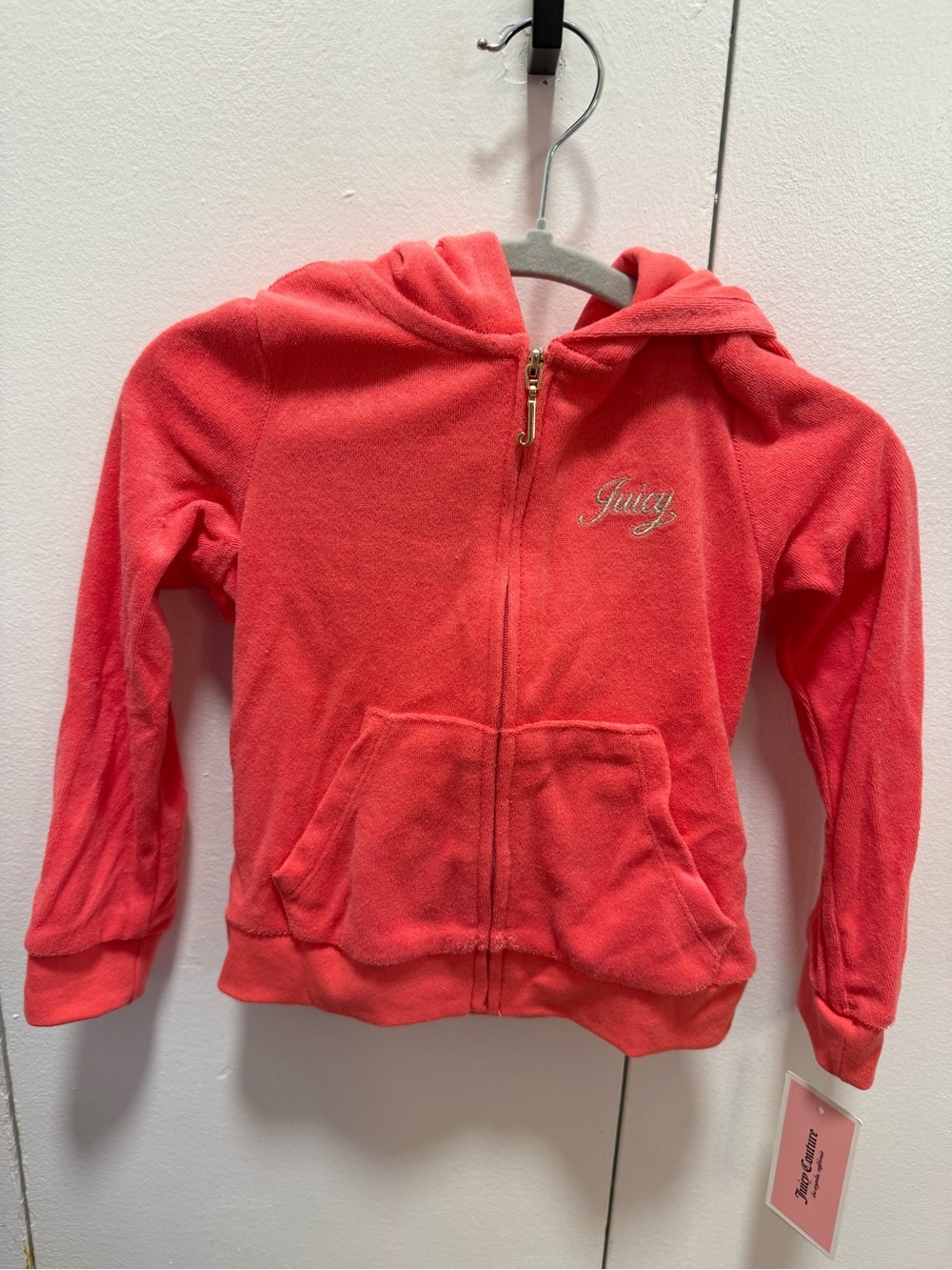 Juicy Couture Coral Pink Girls' Zip Hoodie and Pants